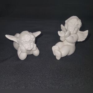 Vintage Vigor Porcelain Bisque Cherub Figurines